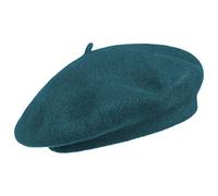 Seeberger Beret Woolmark pour Femme Beret Basque d´Hiver (Taille Unique - petrole)