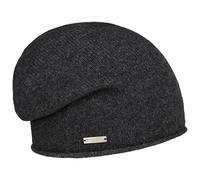 Seeberger Bonnet Cachemire a Bord Roule en Tricot Beanie (Taille Unique - Anthracite)