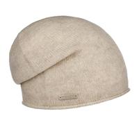 Seeberger Bonnet Cachemire a Bord Roule en Tricot Beanie (Taille Unique - Beige)
