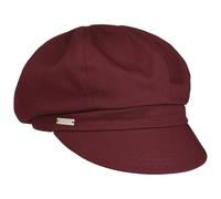 Seeberger Casquette Gavroche Azalee Femme - en Coton volumineuse D'Ete avec Visiere, Doublure Ete Printemps-ete - Taille Unique Bordeaux