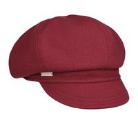 Seeberger Casquette Gavroche Daventa Casquette avec étiquette Casquette pour Femme (Taille Unique - Bordeaux)