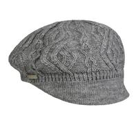 Seeberger Casquette Gavroche en Tricot Annelie Casquette Type Gavroche Casquette avec étiquette (Taille Unique - Gris Clair)