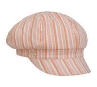 Seeberger Casquette Gavroche Fresh Stripes Casquette avec étiquette Casquette Baker Boy (Taille Unique - Corail)