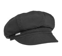 Seeberger Casquette Gavroche Rainy Day Femme - Baker Boy pour l'hiver D'Ete avec Visiere, Doublure Automne Ete Printemps Hiver Printemps-ete - Taille Unique Noir