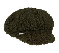 Seeberger Casquette Gavroche Teddy Fur Casquette pour Femme Casquette Baker Boy (Taille Unique - Olive)