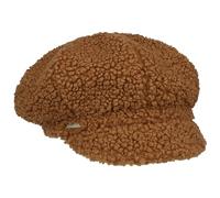Seeberger Casquette Gavroche Teddy Fur Femme - pour l'hiver Baker Boy avec Visiere, Doublure Hiver Automne-Hiver - Taille Unique Marron