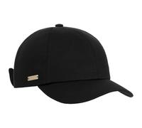 Seeberger Casquette pour Femme Uni Cotton - de Soleil Baseball en Coton avec Visiere Printemps-ete Printemps Ete Automne Hiver - Taille Unique Noir
