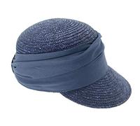 Seeberger Chapeau de Soleil pour Femme, Bleu foncé, Taille Unique