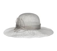 Seeberger Chapeau en Paille Sinamay Wavy Brim Chapeau de Soleil Chapeau de fête (Taille Unique - Gris)