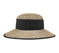 Seeberger Chapeau en Paille Talea Beach Chapeau d'été Chapeaux de Soleil (Taille Unique - Noir)