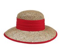 Seeberger Chapeau en Paille Talea Beach Chapeau d'été Chapeaux de Soleil (Taille Unique - Rouge)