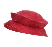 Seeberger Chapeau Sisal Chapeau pour Femme Chapeau de Voyage (Taille Unique - Rouge)