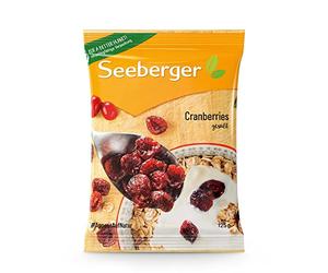 Seeberger Cranberries sucrées du Canada coupées en deux, 125g