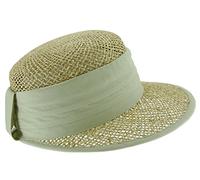 Seeberger Damenstrohcap - casquette de Baseball - uni - Femme, Beige (Natur/Oliv 9053), taille unique