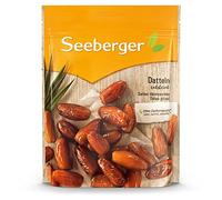 Seeberger Dattes : Dattes au goût de miel à la chair crémeuse - pour sucrer naturellement les plats - dénoyautées, séchées et non soufrées - sans ajout de sucre (1 x 200 g)