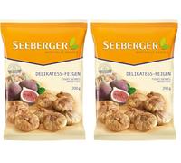 Seeberger Figues séchées : figues séchées dorées mûries au soleil - sucrées pour pâtisserie, cuisine, snack - prêtes à consommer, séchées - sans sucre ajouté, vegan (1 x 200 g) (Lot de 2)