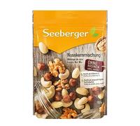 Seeberger Mélange de noix : mélange de noix composé de noisettes décortiquées croquantes, amandes, noix et noix de cajou - arôme de noix intense - non grillé, sans gluten (12 x 150 g)