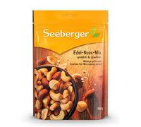 Seeberger Mélange grillé, salé : mélange de noix et de graines composé de délicieuses cacahuètes, amandes, noix de cajou et de macadamia - grillées & salées, vegan (1 x 150 g)