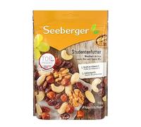 Seeberger Mendiant de luxe : mélange classique de noix et de fruits secs composé de noisettes décortiquées, amandes, noix et noix de cajou, raisins secs - riche en vitamine E, vegan (12 x 150 g)