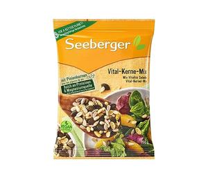 Seeberger Mix baies et noix pack de 5 : mélange croquant de noix du Brésil, noix de cajou, d’amandes avec de la physalis fruitée, framboises et cranberries - goût varié, végétalien (1 x 150 g)