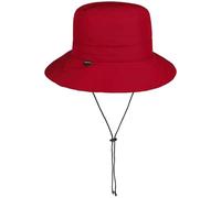 Seeberger Sympatex Chapeau de pêcheur avec mentonnière en tissu Chapeau de pluie Chapeau de pêcheur Chapeau d'extérieur Bocket Hat Femme/Homme - Automne-Hiver Automne Hiver, rouge, XL