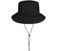 Seeberger Sympatex Chapeau de pêcheur avec mentonnière en tissu Chapeau de pluie Chapeau de pêcheur Chapeau d'extérieur Bocket Hat Femme/Homme - Automne-Hiver Automne Hiver, Noir , XL