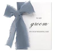 SEEBERY Carte « To My Groom on Our Wedding Day », lettre à mon marié, carte de jour de mariage pour mari de la part de la mariée