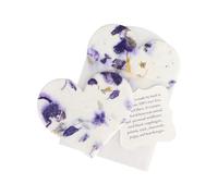 Seed Bloom Lot de 24 feuilles de papier de semences de fleurs sauvages en forme de cœur violet avec enveloppes et instructions de plantation (français non garanti) - Cadeau inscriptible et plantable