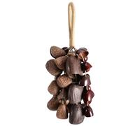 Seed Shell Hand Rattle Percussion Instrument 3 Kinds of 48 Natural Nut Shells for Meditation, ASMR, Sound Therapy, Yoga