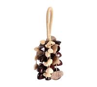 Seed Shell Shaker 3 Kinds of 33 Natural Nut Shells Hand Cranked Wind Chime Seed Shell Sound Healing Instrument