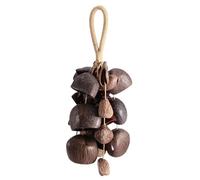 Seed Shell Shaker Percussion Instrument 3 Kinds of 33 Natural Nut Shells for Sound Healing Mindfulness Meditation