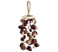 Seed Shell Shaker Percussion Instrument 4 Kinds of 42 Natural Nut Shells for Meditation, ASMR, Sound Therapy, Yoga