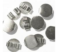 SeedBeadExplosion Bolo Tie Lot de 10 barrettes rondes Argenté 16 mm