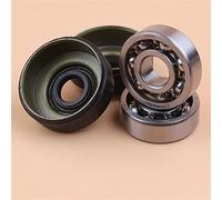 SEEDDFF Lot DE 2 Joints SPI HUS137 & KIT DE ROULEMENT À Billes for Husqvarna 136 141 142 & Plus TRONÇONNEUSES Vilebrequin 12X37 14.5MM