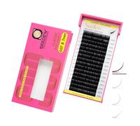 SEEDEW Classiques Individuelles Extensions de cils, Boucle B de 7mm, 0,07mm, 16 Rangées/Plateau, Greffage Cils Simples Naturels Doux Duveteux Court pour Salons d'Artistes de Cils(Noir-0,07-B-7mm)