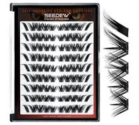 SEEDEW Lot de 90 extensions de cils auto-adhésives pour la maison - Renard volume - À faire soi-même - Pas de colle nécessaire - Extensions de cils douces pour la vie quotidienne (Fox-4-D-8-15 mm noir