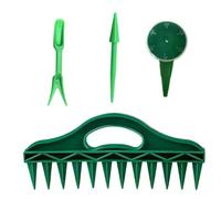 Seeding Punch, Adjustable Soil Digger, Handheld Seed Puncher, 12 Holes Seedlings Dibber for Precision Sowing, Garden Seeding Tool for Flowers, Vegetables, and Planting