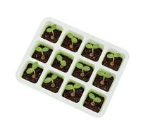 Seedling Starter Trays - 12-Cell Silicone Grow Kit, Reusable Silicone Seedling Tray for Plant Germination, Indoor Gardening Starter Kit for Beginner-Friendly Plant Growing, Home, Apartment, Balcony, G