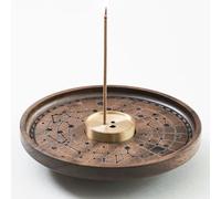 SeedWave Porte-encens en Bois, brûleur d'encens Fait à la Main à Motif Galaxie avec cendrier, idéal pour la décoration de la Maison, la méditation et Le Yoga