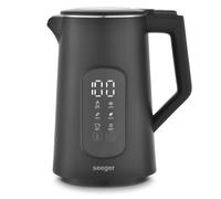 Seeger Bouilloire Electrique 1,7L, Température Réglable 40-100°C | Théière Sans BPA - LED affichage de la Température - Fonction de Maintien au Chaud