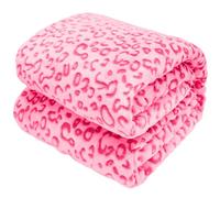 SEEGU Couverture Chaude en Polaire Douce Rose pour lit