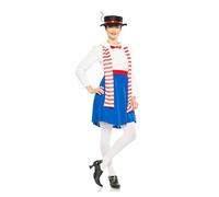 Seeing Red English Nanny Poppins Adult Costume - X-Small