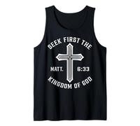 S irst The Kingdom Matthieu 6 33 Verset biblique chrétien Débardeur