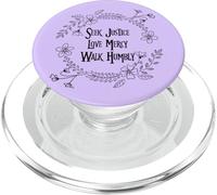 Seek Justice Love Mercy Walk Humbly PopSockets PopGrip pour MagSafe