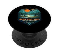 Seek The Lord and His Strength 1 Chroniques 16:11 Christian PopSockets PopGrip Adhésif