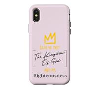 Seek Ye First The Kingdom of God | Matthieu 6:33 Bible Coque pour iPhone X/XS