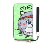 SEEKJOYS Portefeuille pour femme Diary of The Voyage Grand portefeuille pour femme avec porte-cartes Pochette élégante avec dragonne Long porte-monnaie pour cartes, pièces de monnaie, Adorable petit