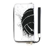 SEEKJOYS Portefeuille pour femme Diary of The Voyage Grand portefeuille pour femme avec porte-cartes Pochette élégante avec dragonne Long porte-monnaie pour cartes, pièces de monnaie, Ballon de