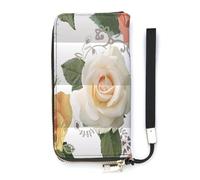SEEKJOYS Portefeuille pour femme - Portrait de femme africaine - Porte-cartes élégant avec dragonne - Long sac à main pour femme, Magnolia, 20x10.5cm