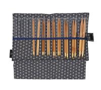 Seeknit KA58865-01 Lot d'aiguilles à Tricoter circulaires, Bambou, Bleu, Mittelgroße/Große